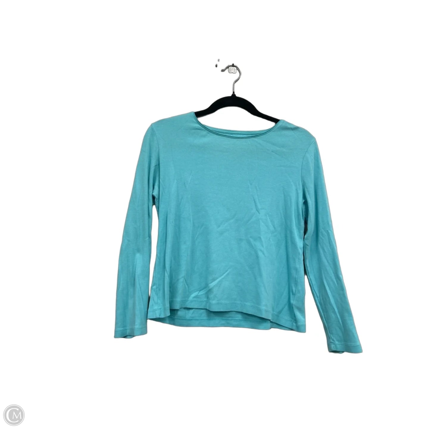 Top Long Sleeve Basic By Talbots In Blue, Size: Mp
