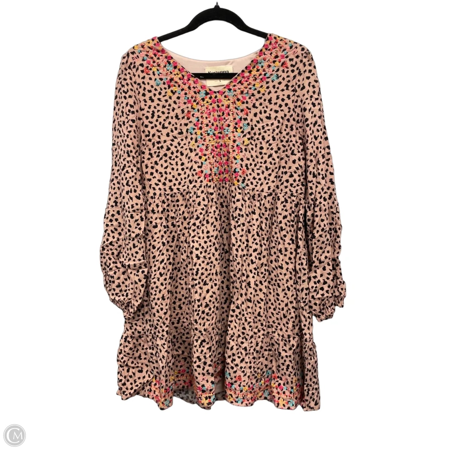 Dress Casual Short By Savanna Jane In Tan & Yellow, Size: S