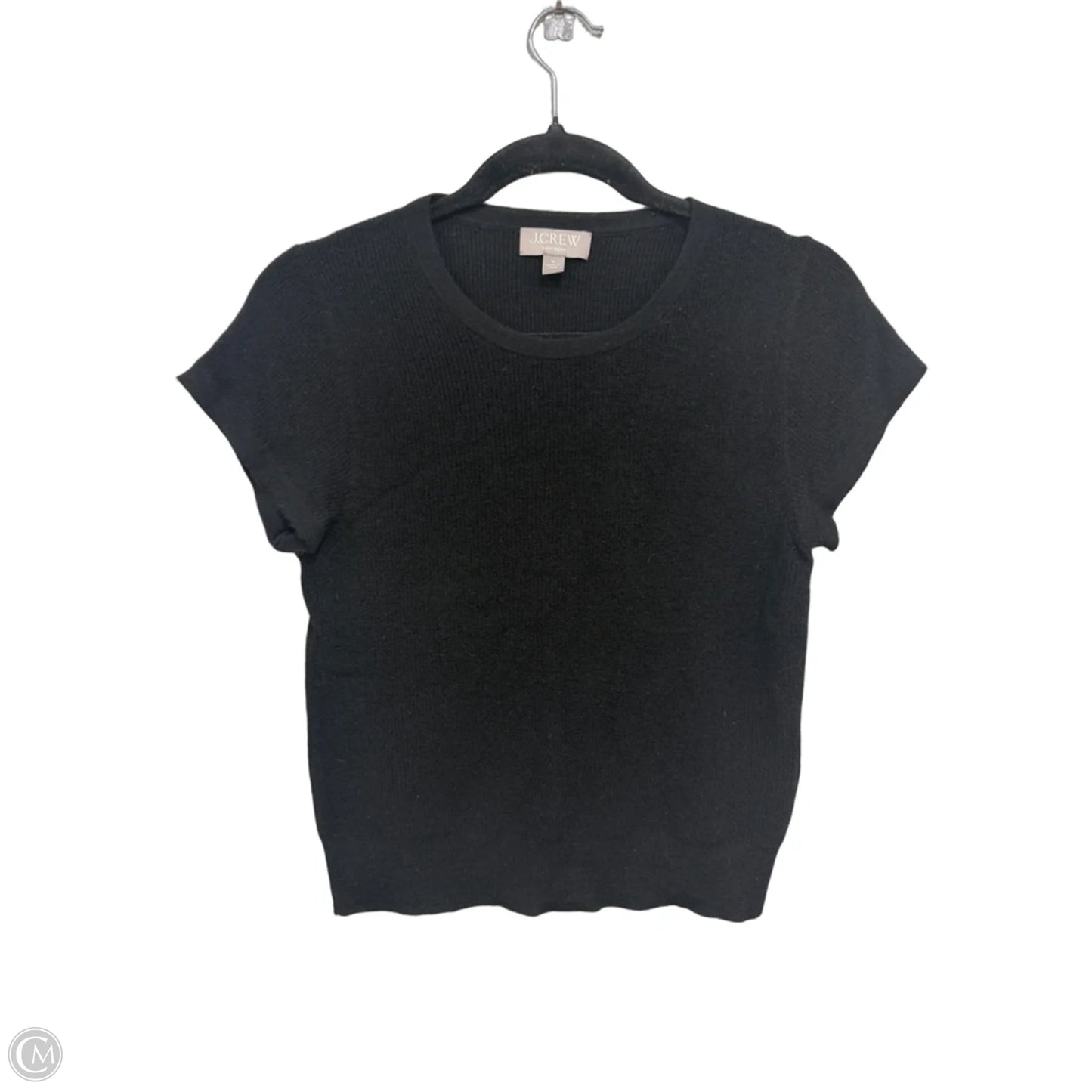 Sweater Short Sleeve By J. Crew In Black, Size: M