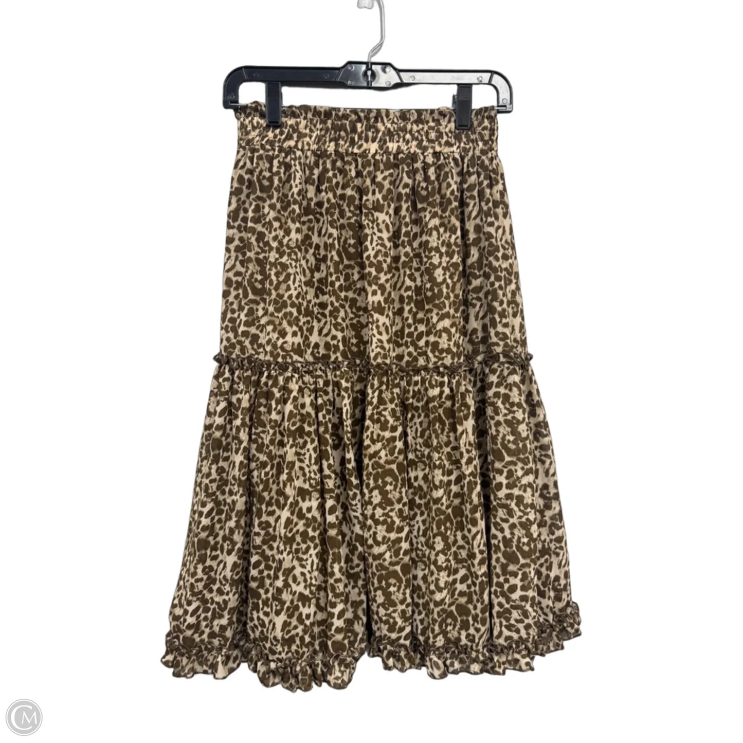 Skirt Midi By L Love In Brown & Cream, Size: M