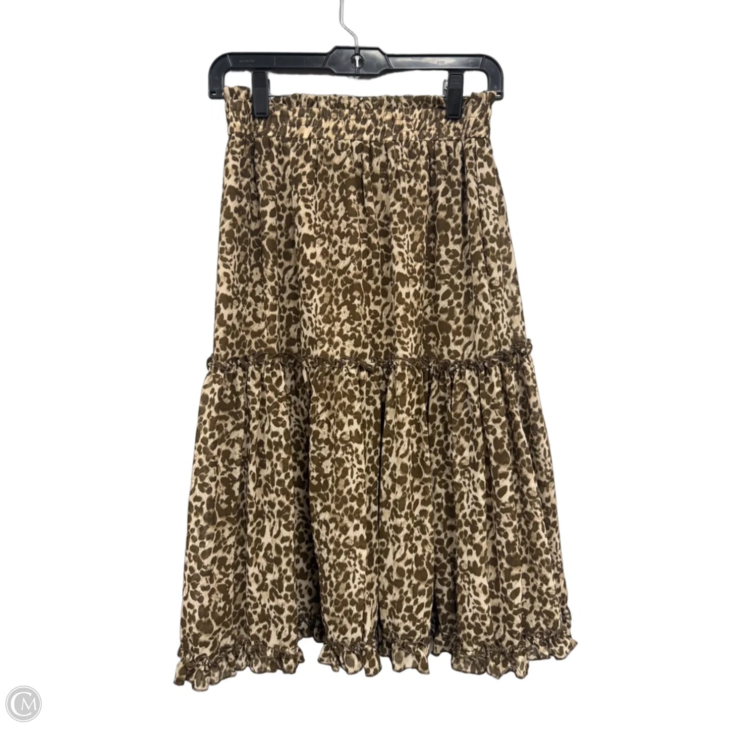Skirt Midi By L Love In Brown & Cream, Size: M
