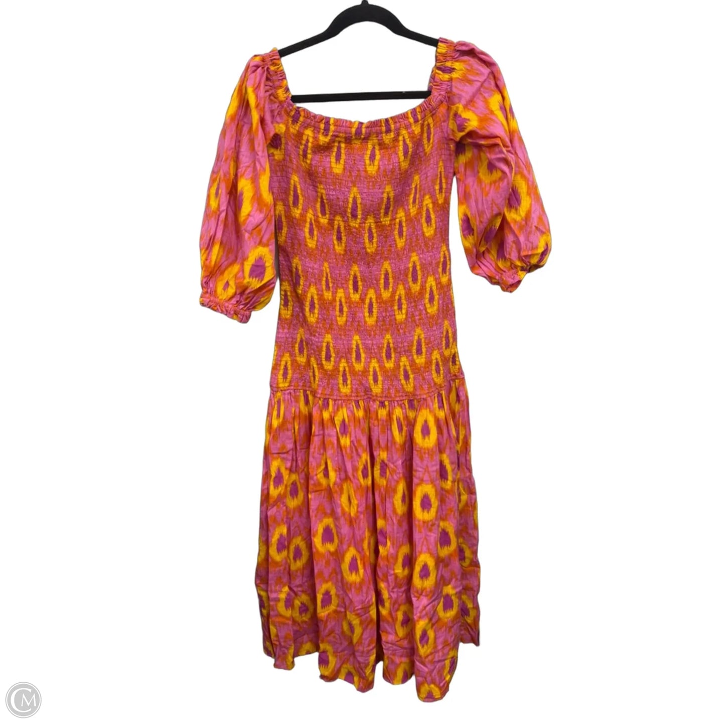 Dress Casual Maxi By Zara In Orange & Pink, Size: M