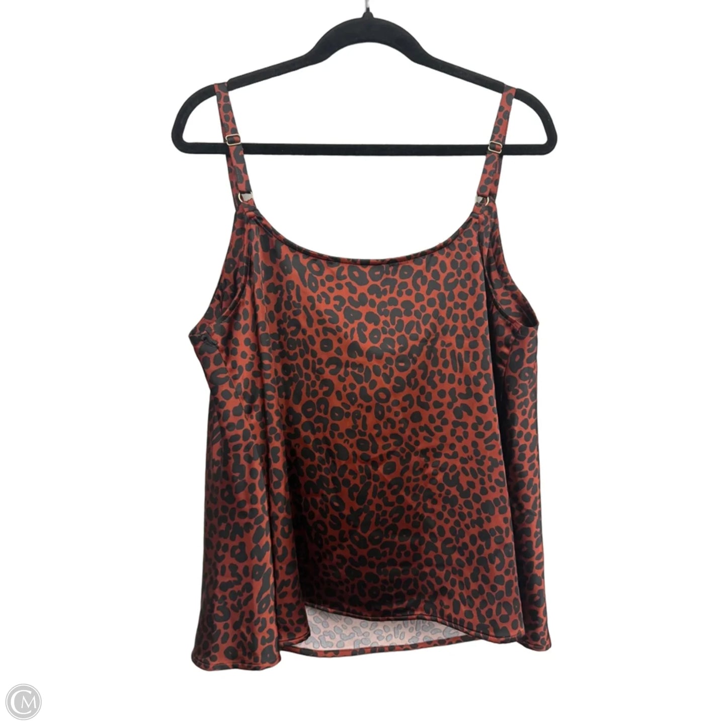 Blouse Sleeveless By Ava & Viv In Black & Brown, Size: Xxl