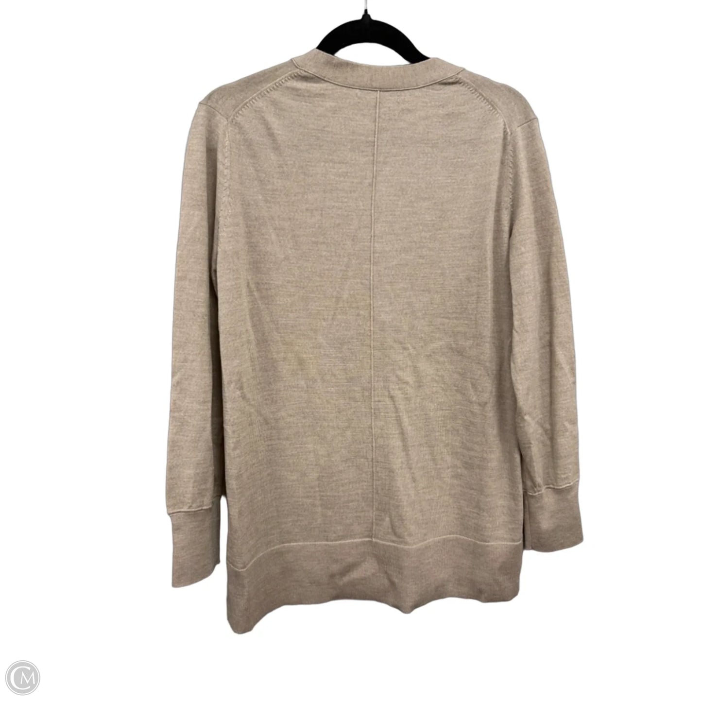 Sweater Cardigan By Banana Republic In Taupe, Size: M