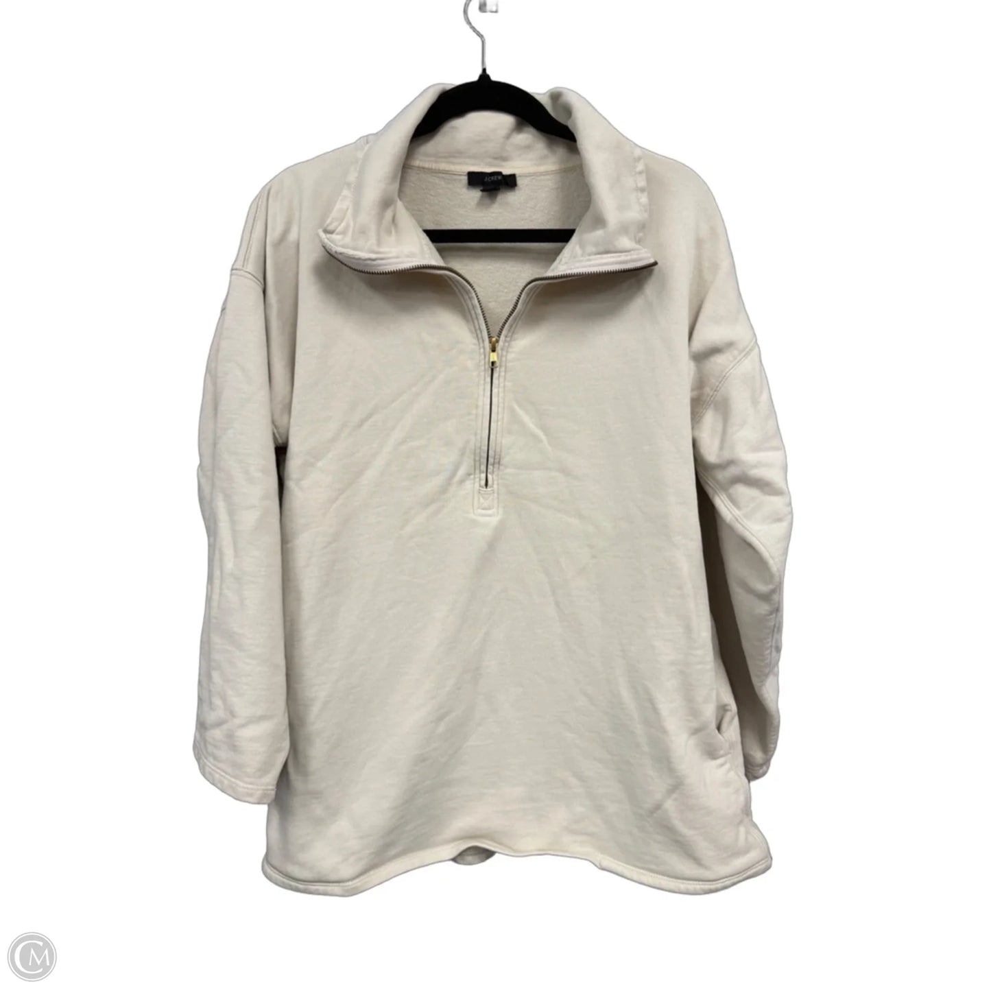 Sweatshirt Collar By J. Crew In Cream, Size: M