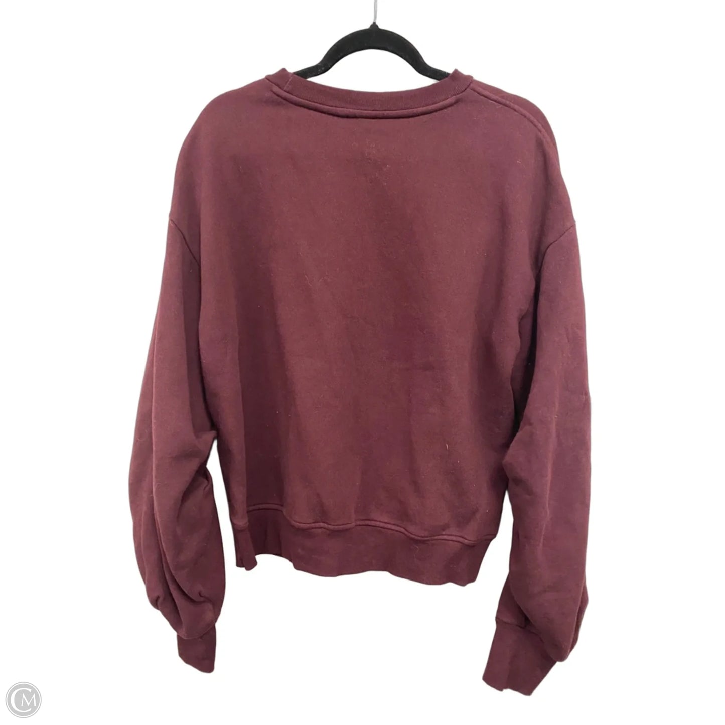 Sweatshirt Crewneck By Express In Maroon, Size: M