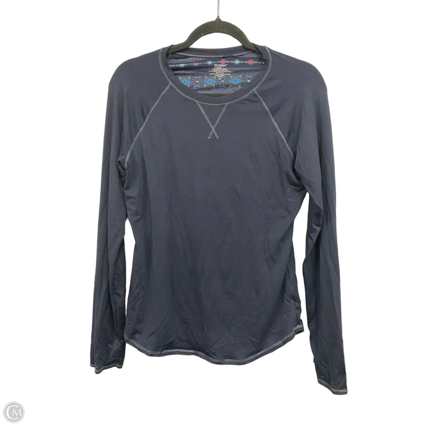 Athletic Top Long Sleeve Crewneck By Cuddl Duds In Navy, Size: M