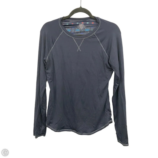 Athletic Top Long Sleeve Crewneck By Cuddl Duds In Navy, Size: M
