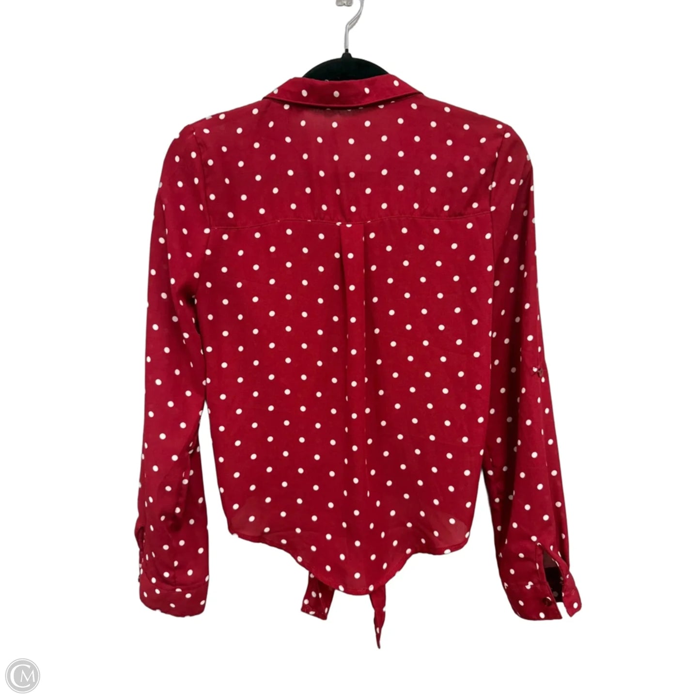 Blouse 3/4 Sleeve By Love Tree In Red & White, Size: S