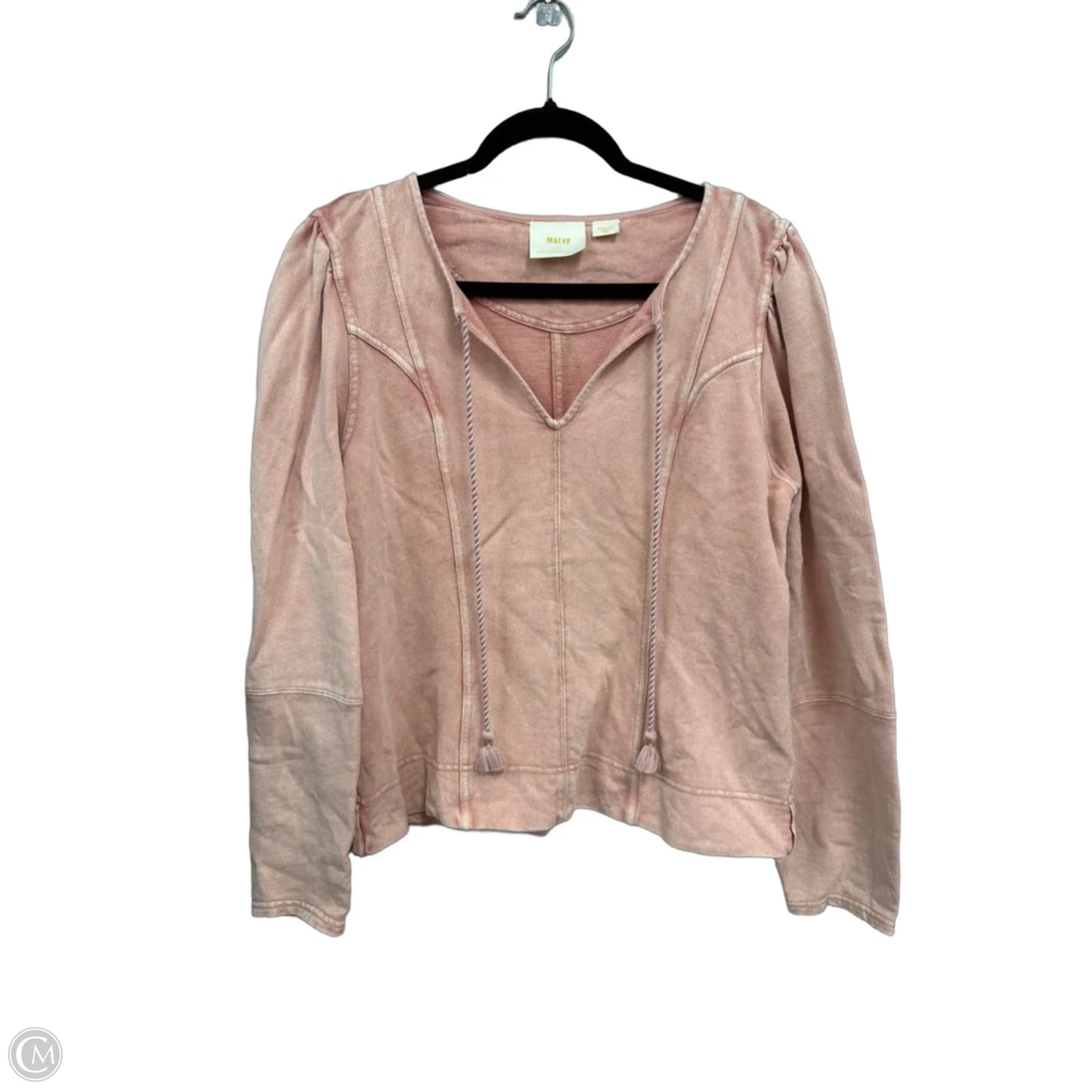 Sweatshirt Collar By Maeve In Pink, Size: M