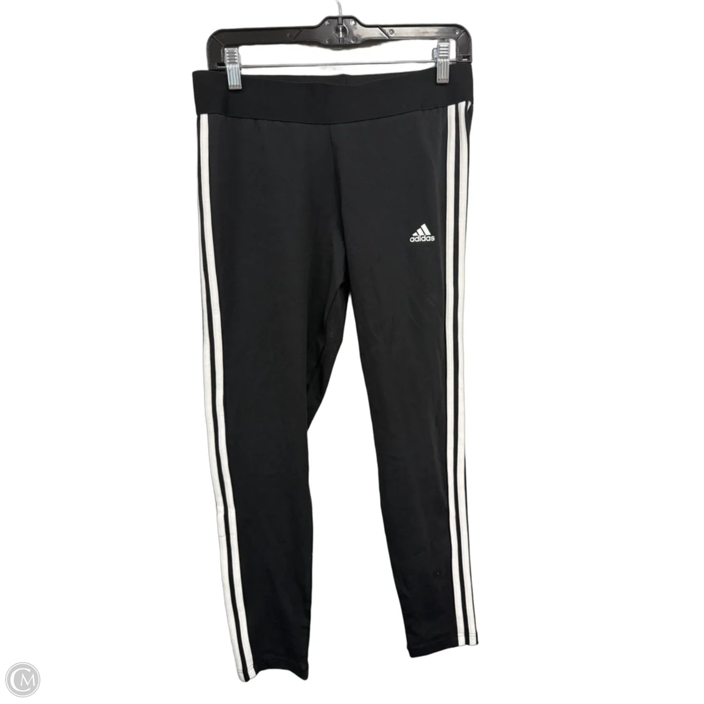 Athletic Pants By Adidas In Black & White, Size: L