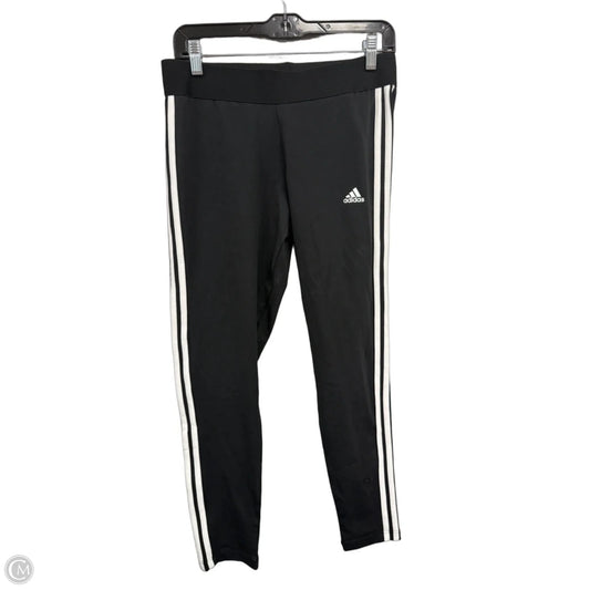 Athletic Pants By Adidas In Black & White, Size: L