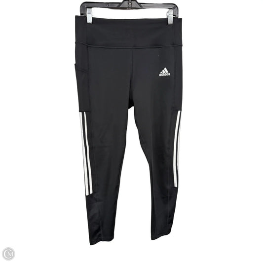 Athletic Pants By Adidas In Black & White, Size: L