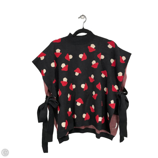 Sweater By Cmc In Black & Red, Size: S