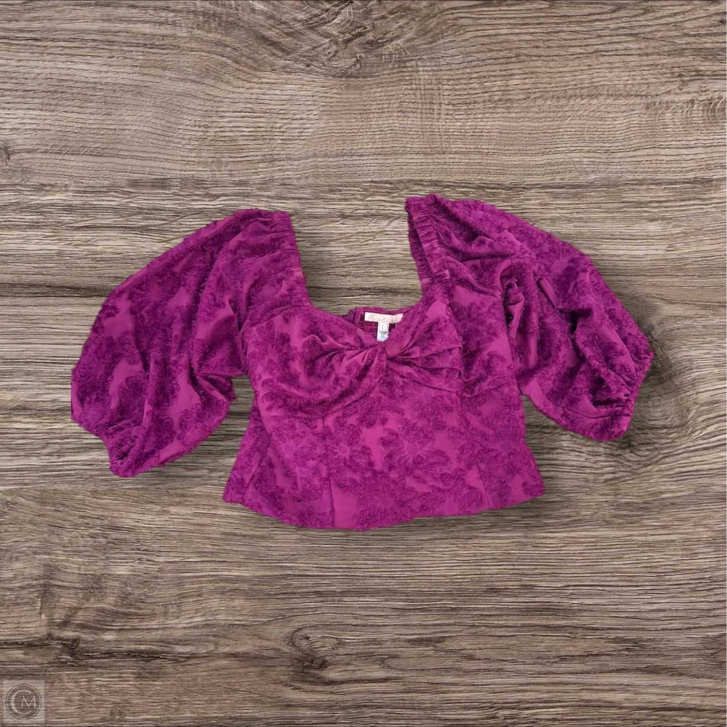 Blouse 3/4 Sleeve By Hutch In Pink, Size: L