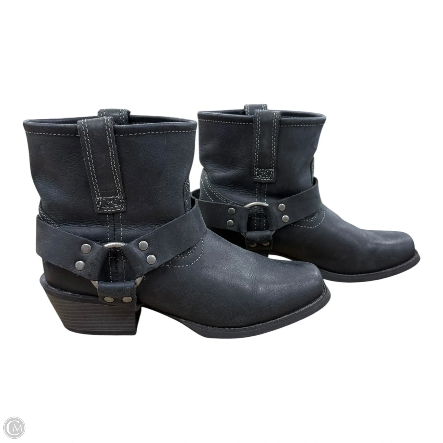 Boots Ankle Heels By Justin In Black, Size: 9