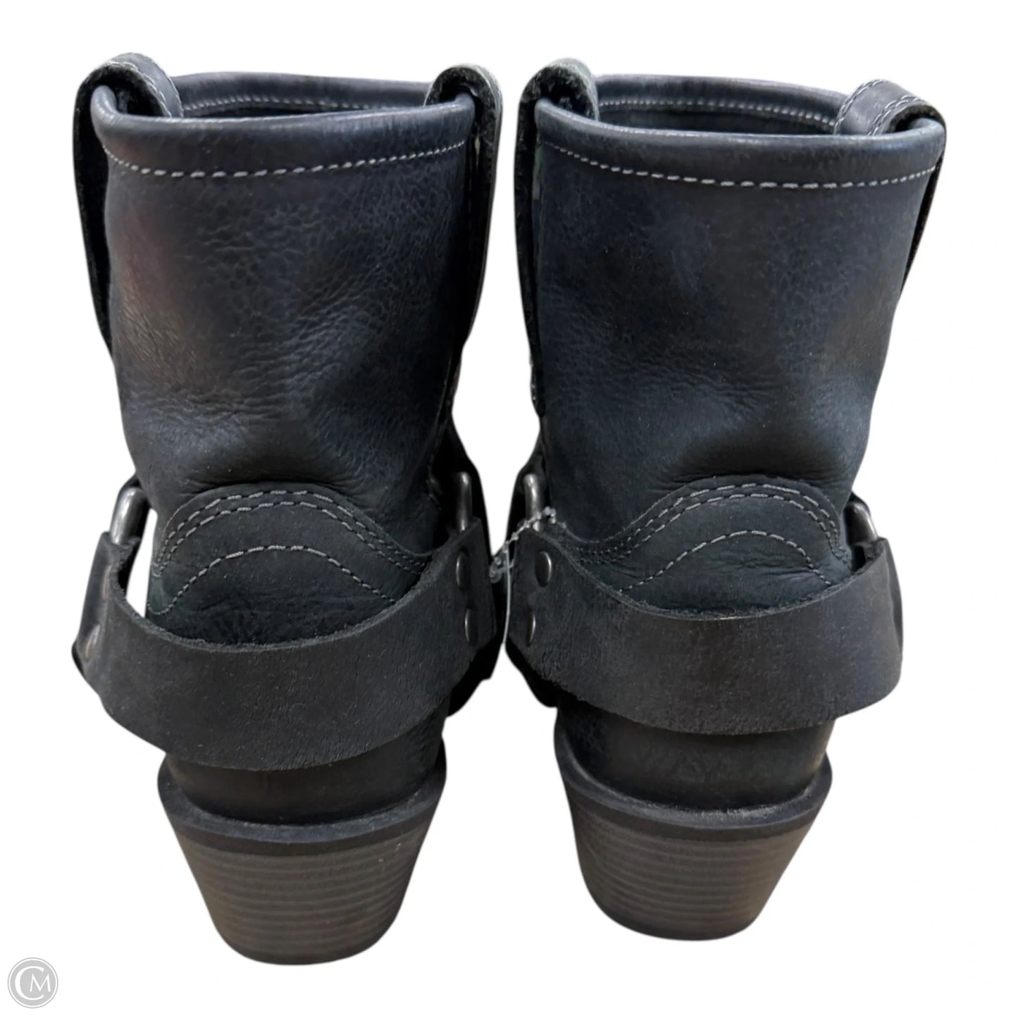 Boots Ankle Heels By Justin In Black, Size: 9