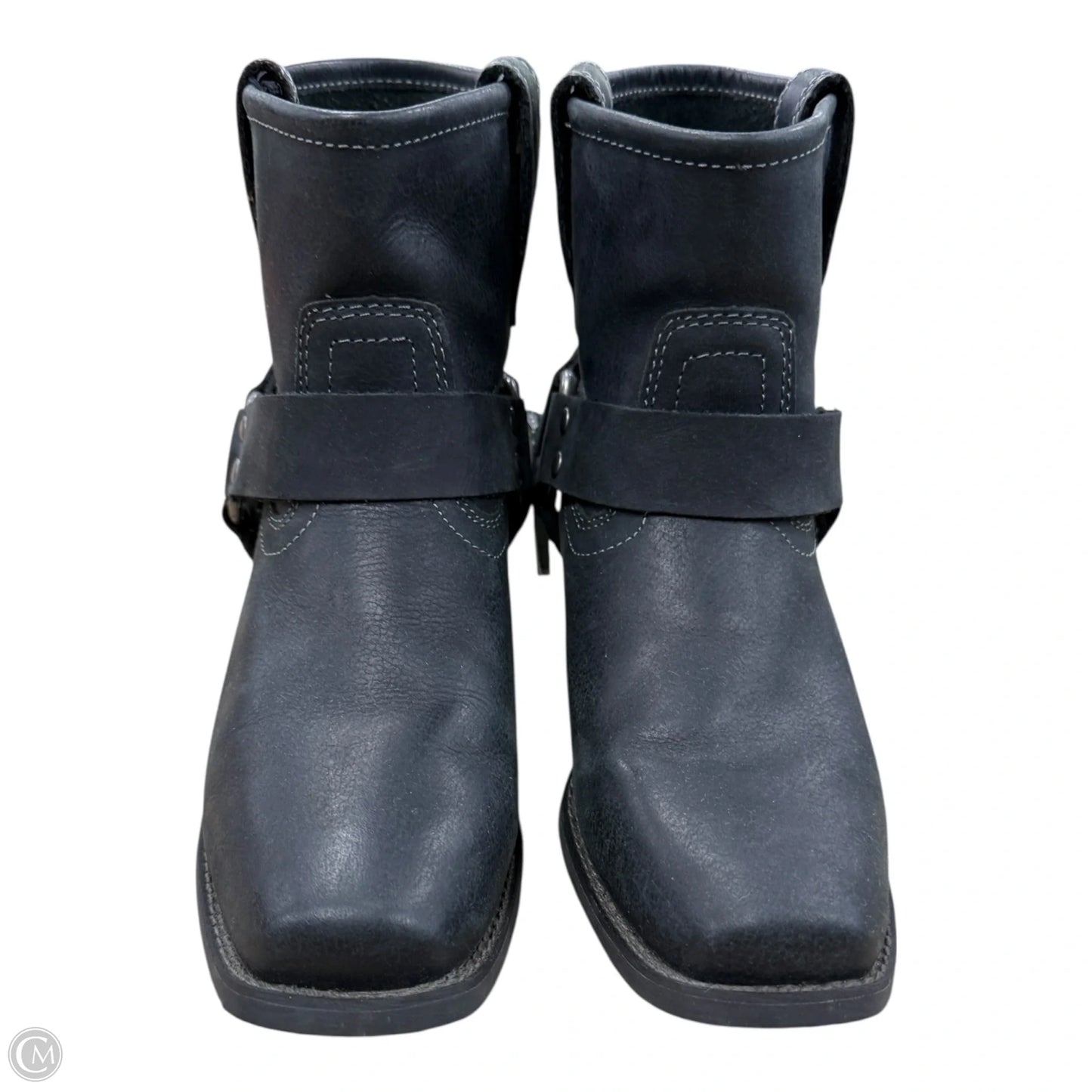Boots Ankle Heels By Justin In Black, Size: 9