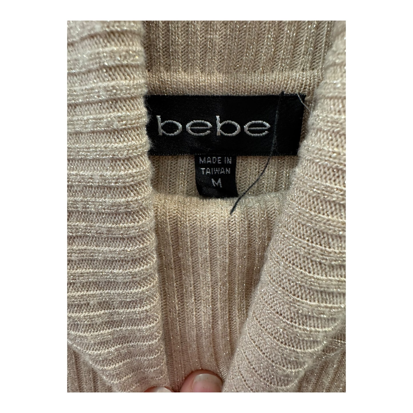 Top Long Sleeve By Bebe In Brown, Size: M