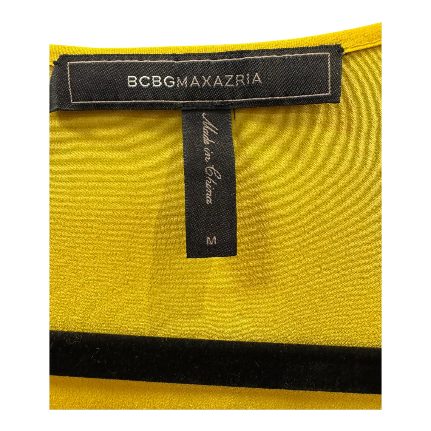 Blouse Long Sleeve By Bcbgmaxazria In Yellow, Size: M