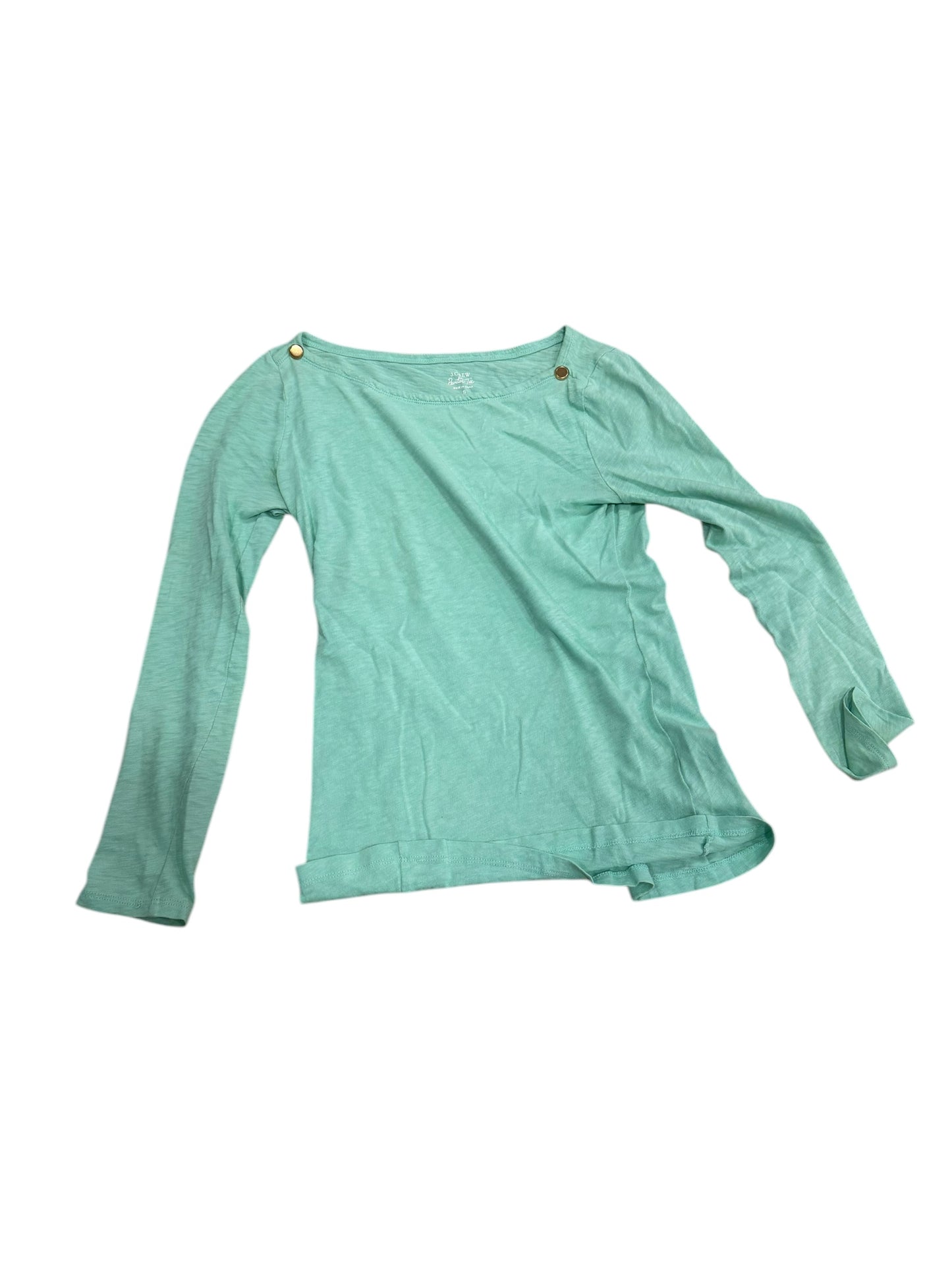 Top Long Sleeve By J. Crew In Green, Size: S