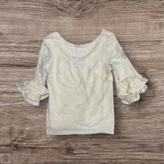 Top 3/4 Sleeve Designer By Lilly Pulitzer In Cream, Size: S