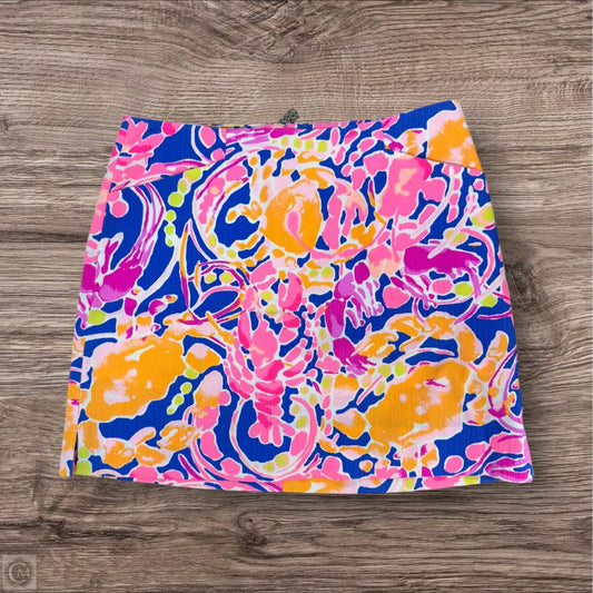 Skirt Designer By Lilly Pulitzer In Blue & Pink, Size: 2