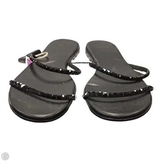 Sandals Flats By H&m In Black, Size: 8.5