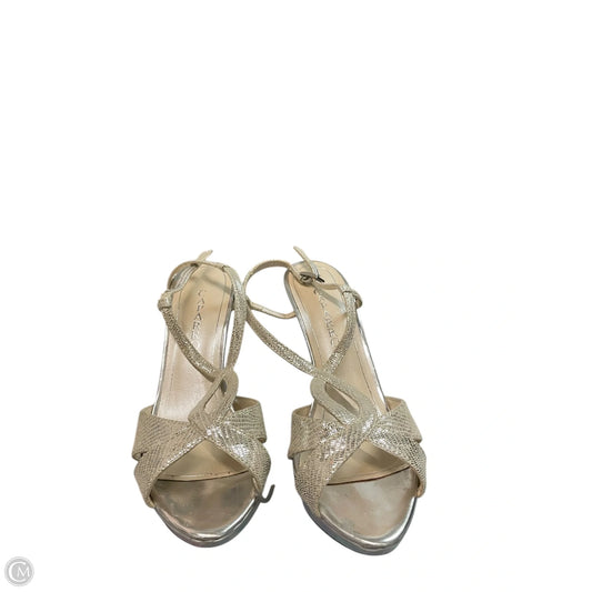 Shoes Heels Platform By Clothes Mentor In Silver, Size: 7