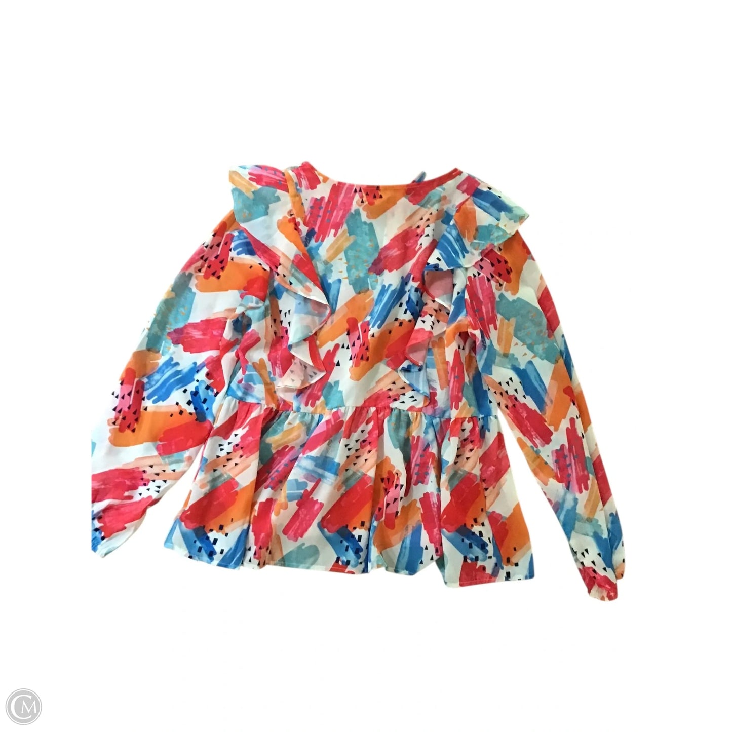 Top Long Sleeve By Clothes Mentor In Blue & Red, Size: L