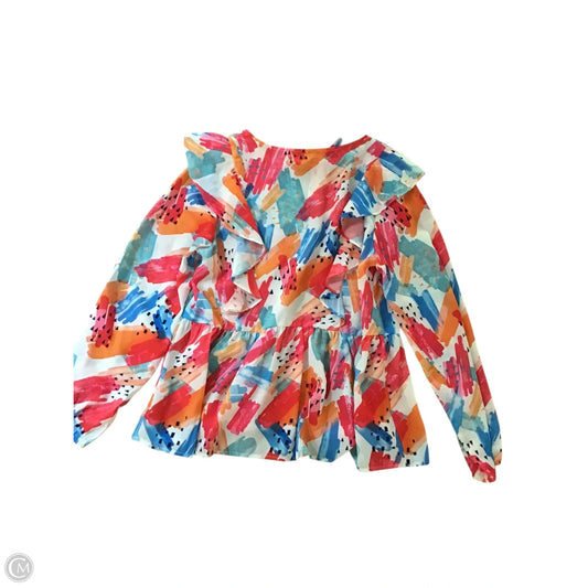 Top Long Sleeve By Clothes Mentor In Blue & Red, Size: L