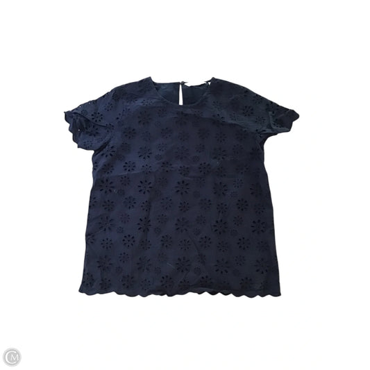 Top Short Sleeve By Clothes Mentor In Navy, Size: 10