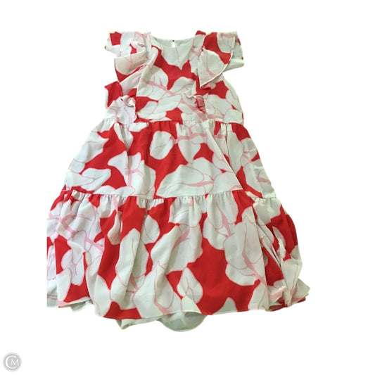 Dress Casual Midi By Crosby In Pink & Red, Size: L