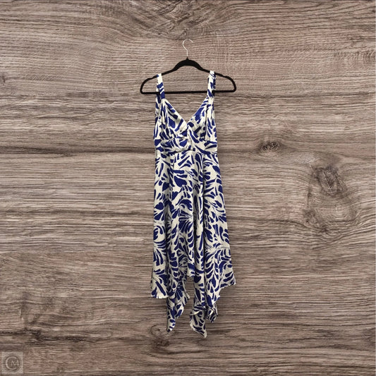 Dress Casual Midi By Clothes Mentor In Blue & White, Size: S
