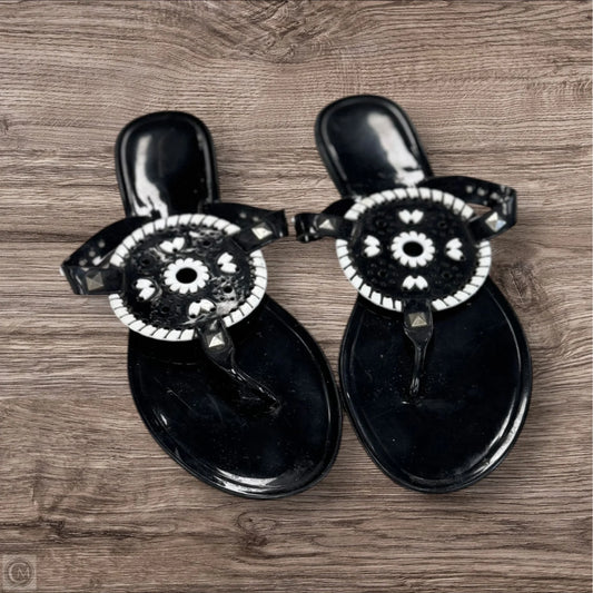 Sandals Flip Flops By Clothes Mentor In Black, Size: 10