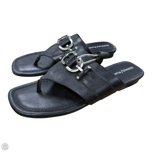 Sandals Flats By Donald Pliner In Black, Size: 7.5