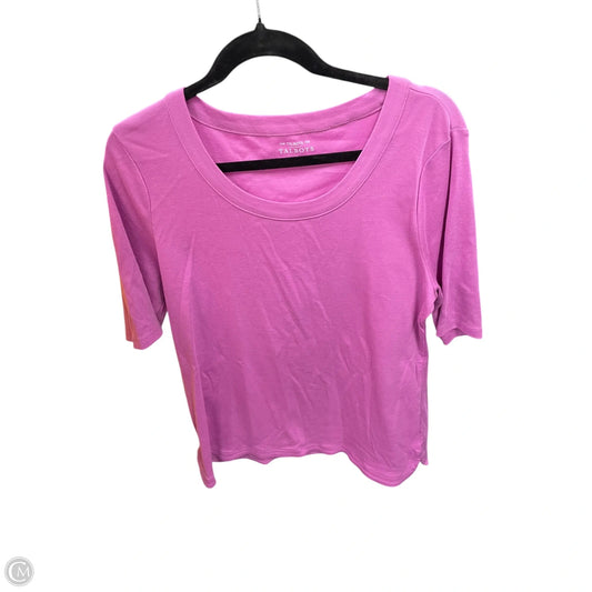Top Short Sleeve Basic By Talbots In Purple, Size: Xl