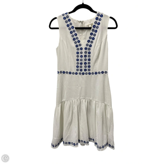 Dress Casual Midi By Clothes Mentor In Blue & White, Size: 4