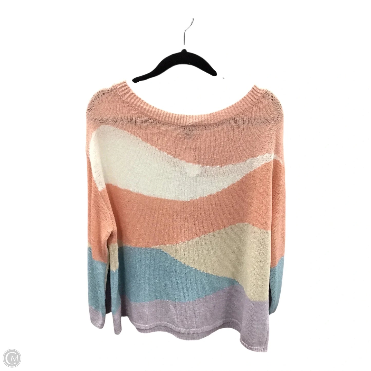 Sweater By Torrid In Pink & White, Size: L