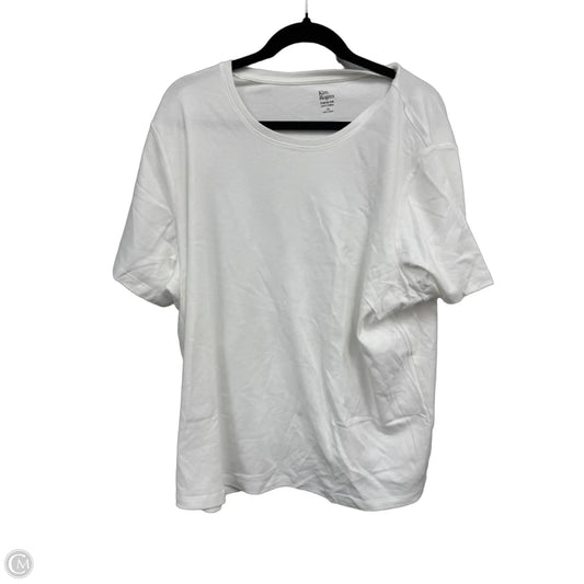 Top Short Sleeve By Kim Rogers In White, Size: 2x
