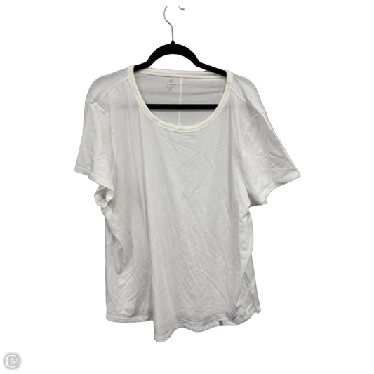 Top Short Sleeve By Talbots In White, Size: 2x