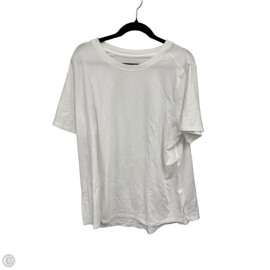 Top Short Sleeve By Ava & Viv In White, Size: 1x