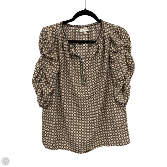 Top Short Sleeve By Max Studio In Brown & Pink, Size: M