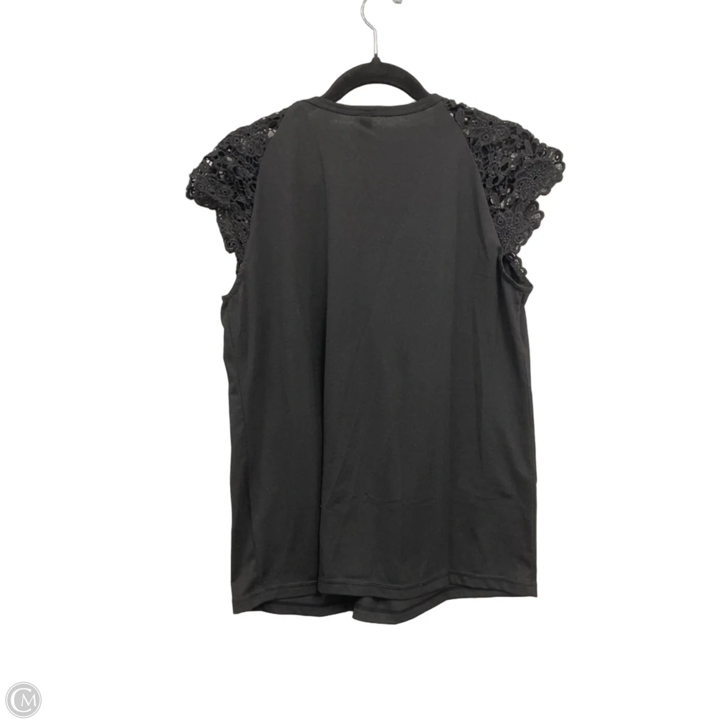 Top Short Sleeve By Automet In Black, Size: L