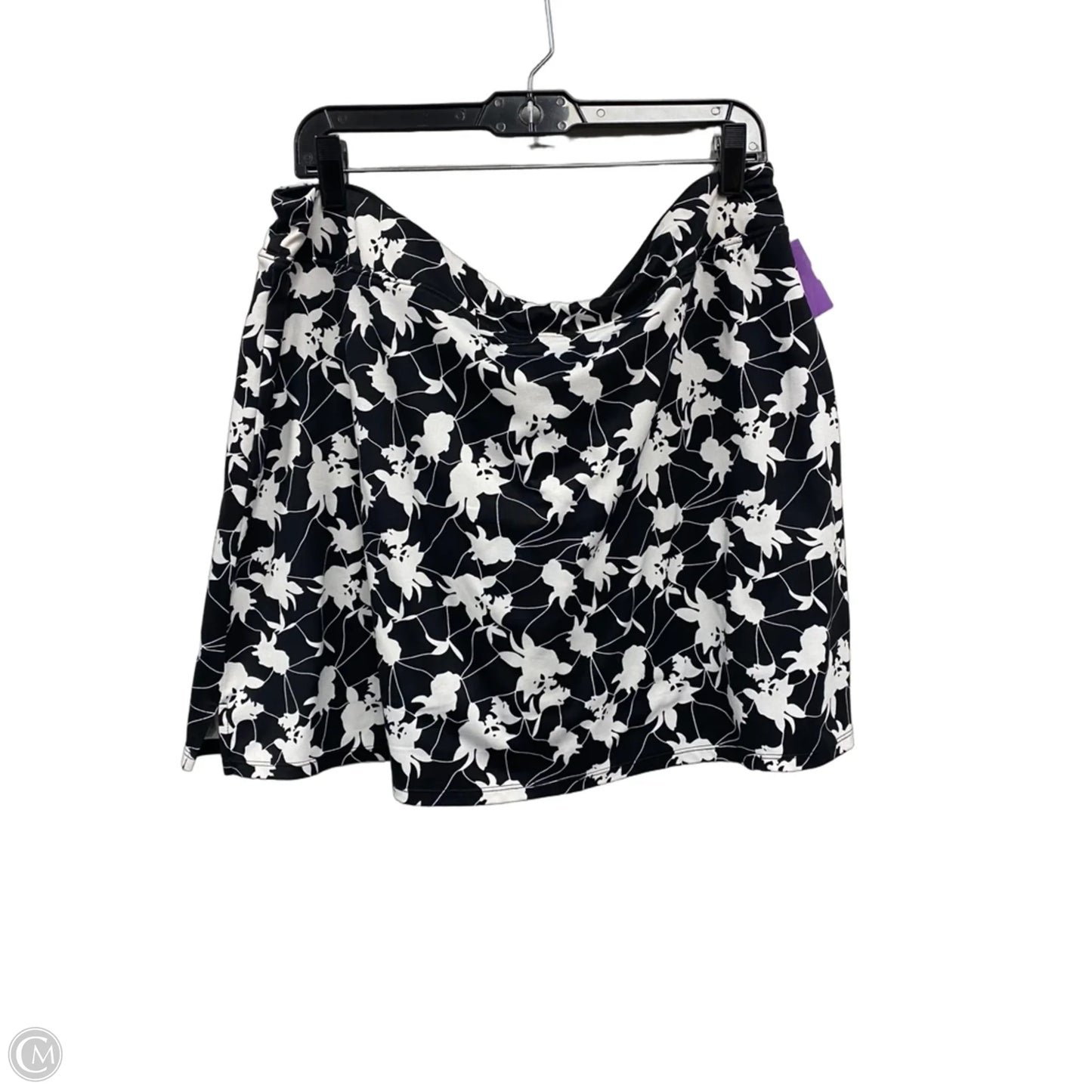 Skirt short By Tranquility In Black & White, Size: Xxl