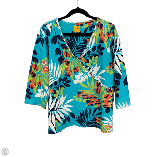 Top 3/4 Sleeve By Ruby Rd In Floral Print, Size: 1x