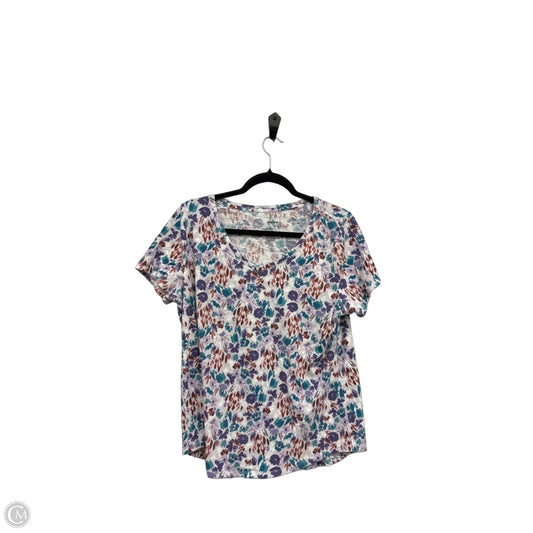 Top Short Sleeve By Sonoma In Floral Print, Size: L