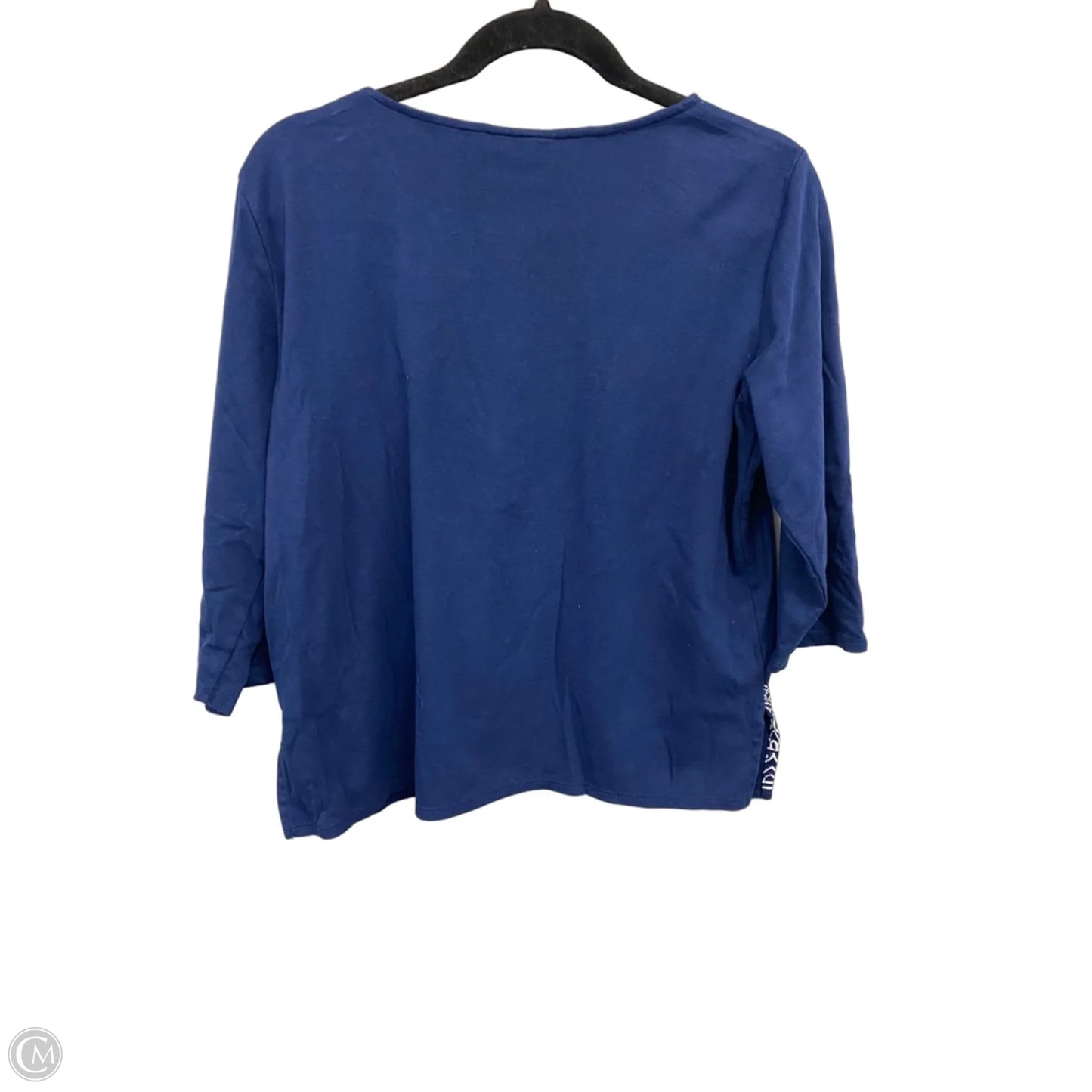 Top 3/4 Sleeve By Alfred Dunner In Navy, Size: S