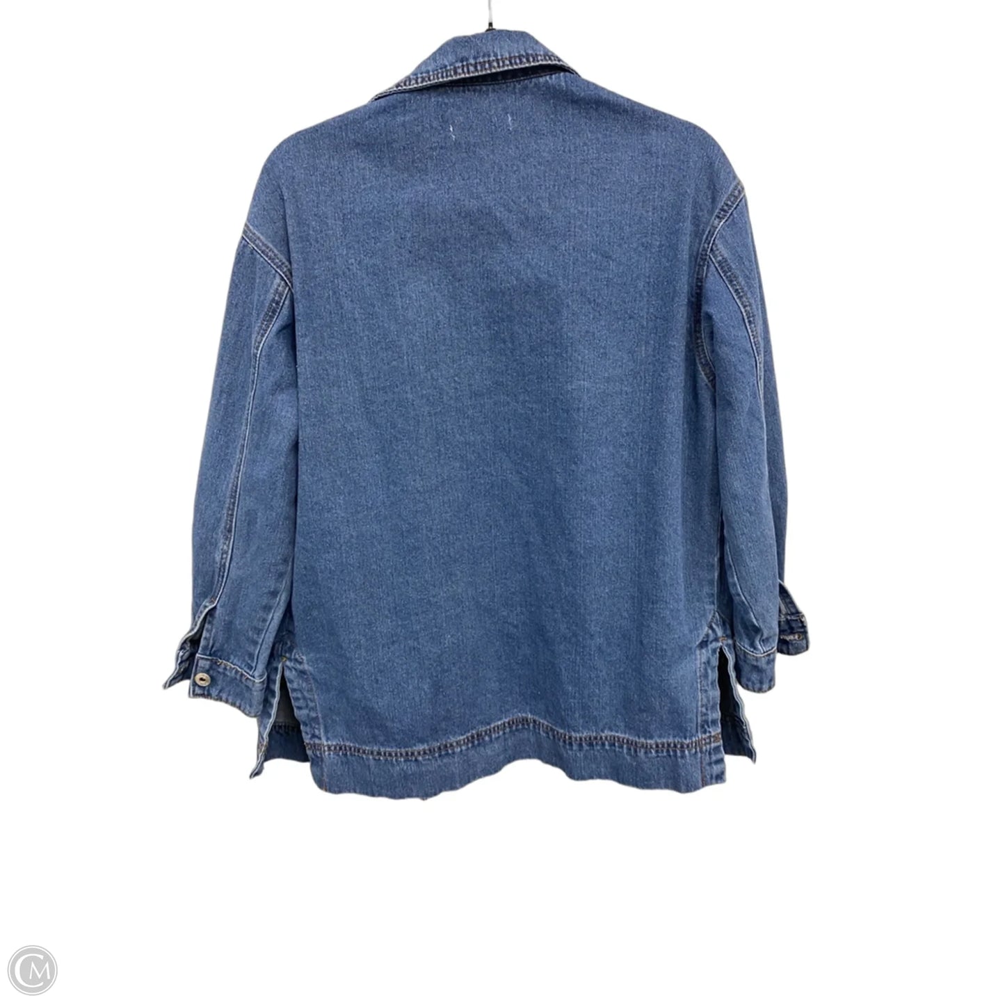 Jacket Denim By Clothes Mentor In Black Denim, Size: Xs