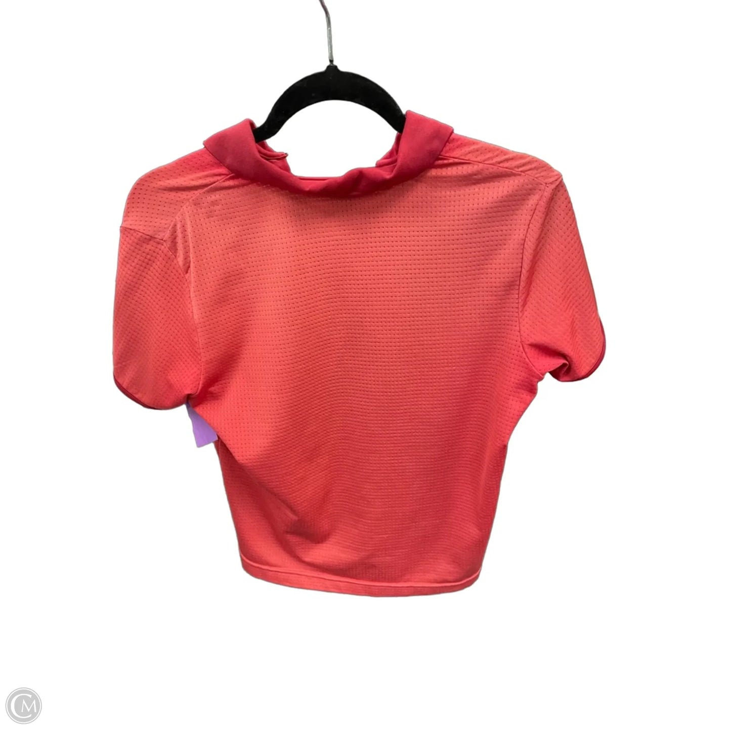 Athletic Top Short Sleeve By Nike In Coral, Size: M